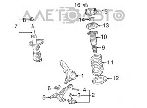 Amortizor fata dreapta Toyota Highlander 11-13 nou original OEM