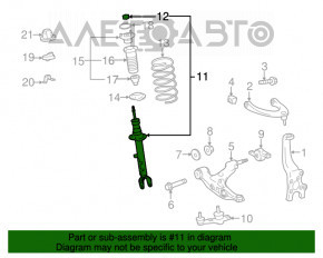 Стойка амортизатора в сборе передняя правая Lexus IS250 IS300 IS350 06-13 RWD