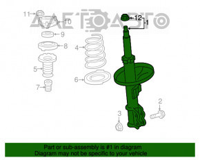 Амортизатор передний правый Toyota Avalon 13-18 R17 OEM