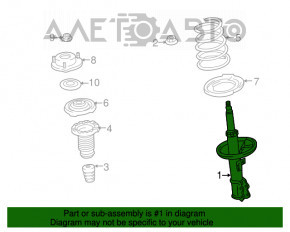 Amortizorul din față dreapta pentru Lexus RX350 10-15, nou, original OEM.