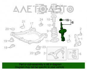 Amortizorul din față dreapta Toyota Camry v55 15-17 SUA SE nou OEM original