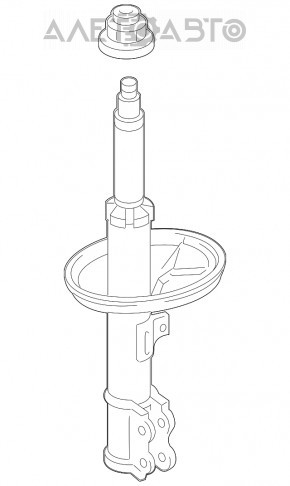 Стойка амортизатора в сборе передняя левая Lexus CT200h 11-17