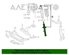 Suportul complet al amortizorului față stânga pentru Lexus GS300 GS350 06-07 rwd