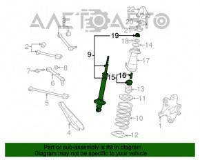 Amortizor spate stânga Lexus GS300 GS350 06-11 rwd