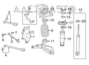 Suportul complet al amortizorului din spate dreapta pentru Lexus IS250 IS300 IS350 06-13 AWD