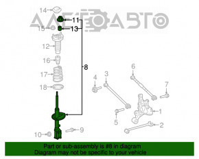 Amortizor spate dreapta Toyota Camry v55 15-17 usa SE nou original