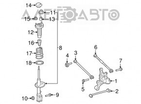 Amortizor spate dreapta Toyota Camry v55 15-17 usa SE nou original