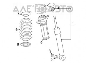 Amortizor spate dreapta Toyota Camry v70 18- L\LE\XLE nou original OEM