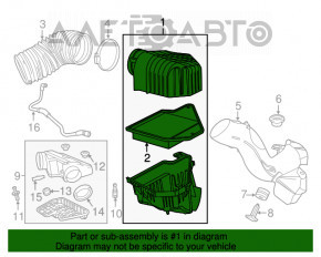 Corpul filtrului de aer Dodge Grand Caravan 11-20