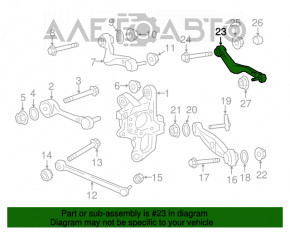 Maneta transversală spate dreapta pentru Lexus LS460 LS600h 07-12, nouă, originală OEM.