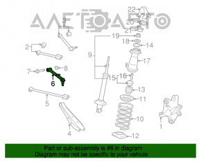 Maneta transversală spate dreapta inferioară Lexus IS250 IS300 IS350 06-13 nouă originală OEM