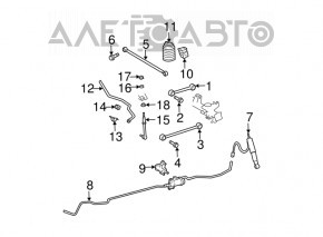 Maneta superioară din spate dreapta pentru Lexus GX470 03-09, nouă, originală OEM