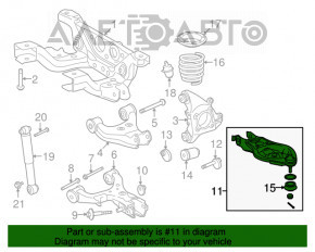 Maneta inferioară pentru arc spate stânga Toyota Sequoia 08-16