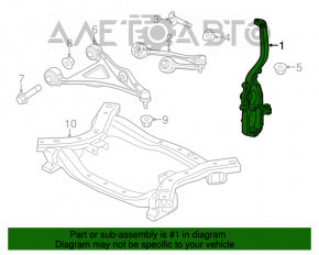 Цапфа передняя левая Chrysler 300 13-15 AWD