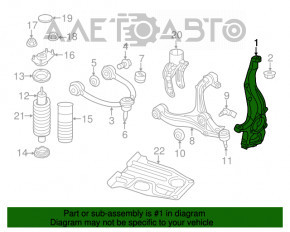 Capacul frontal dreapta Jeep Grand Cherokee WK2 16-