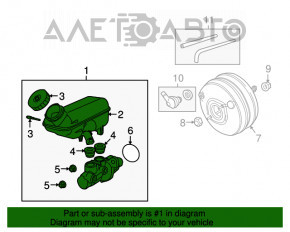 Cilindrul principal de frână al Dodge Grand Caravan 11-20