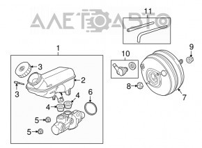 Cilindrul principal de frână al Dodge Grand Caravan 11-20