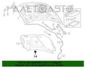 Clipsuri de izolare a capotei Chrysler 200 15-17 set de 8 bucăți