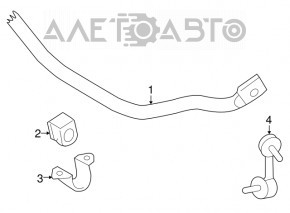 Bară stabilizatoare spate dreapta Toyota Sequoia 08-16, nouă, originală OEM.