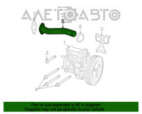 Racordul de racire pentru pompa de apa Jeep Compass 11-16 din metal.