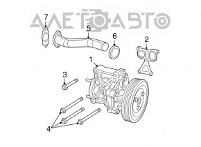 Racordul de racire pentru pompa de apa Jeep Compass 11-16 din metal.