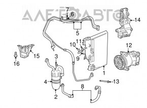 Кронштейн компрессора кондиционера Chrysler 200 11-14