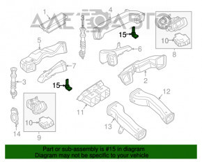 Senzorul de temperatură a aerului din interiorul Audi A6 C7 12-18 tip 2