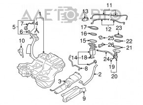 Capacul gurii de umplere a rezervorului de combustibil Audi A4 B8 08-16