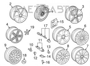 Capac central pentru jantă Audi Q5 8R 09-17 -