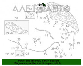 Скоба замка капота левая Audi A6 C7 12-18 новый OEM оригинал