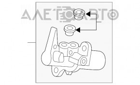 Cilindrul principal de frână cu rezervor pentru lichid de frână Audi A4 B8 13-16 restilizat.