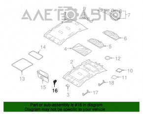 Suport de fixare pentru parasolarul șoferului Audi Q7 4L 10-15 gri