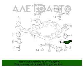 Capacul de bara spate stanga pentru Acura MDX 07-13, nou, original OEM.