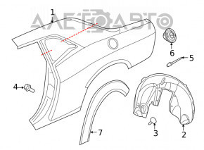 Aripa spate dreapta Dodge Challenger 09-14 pre-restilizare