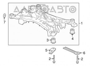 Bara spate Acura TLX 15- FWD