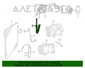 Tubul de aer condiționat condensator-compresor Dodge Journey 11- 2.4