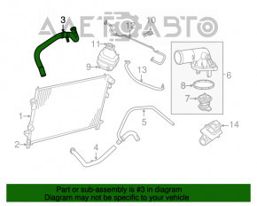 Furtunul de răcire superior pentru Dodge Journey 11- 3.6