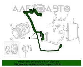 Tubul de aer condiționat al încălzitorului-condensator Jeep Compass 11-16 2.0 2.4