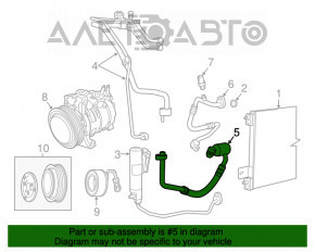 Трубка кондиционера конденсер-компрессор Jeep Compass 11-16 вторая 2.0 2.4