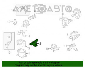 Кронштейн подушки двигателя левый Honda Accord 13-17 2.4 тип 2