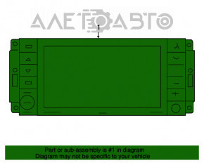 Магнитофон радио дисплей Jeep Patriot 11-17