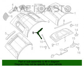 Bucla capotei dreapta Dodge Challenger 09-