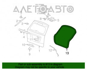 Garnitura de cauciuc pentru ușa portbagajului Jeep Compass 11-16