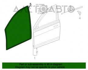 Garnitură de ușă față stânga Jeep Patriot 11-17