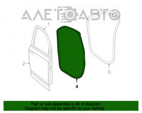 Garnitura ușii din față dreapta Dodge Journey 11-