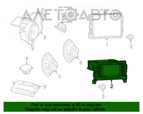 Radio cu casetofon Jeep Cherokee KL 14-18 cu ecran mic.