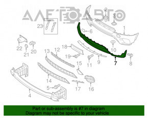 Buza de protecție față pentru BMW X5 E70 11-13, compatibilă cu senzorii de parcare