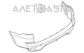 Bara spate goală pentru BMW X5 E70 11-13 restilizată cu senzori de parcare