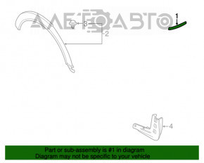 Moldura capacului portbagajului spate Mini Cooper F56 3D 14- crom