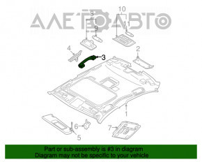 Maner plafon dreapta fata BMW 3 F30 12-18 negru